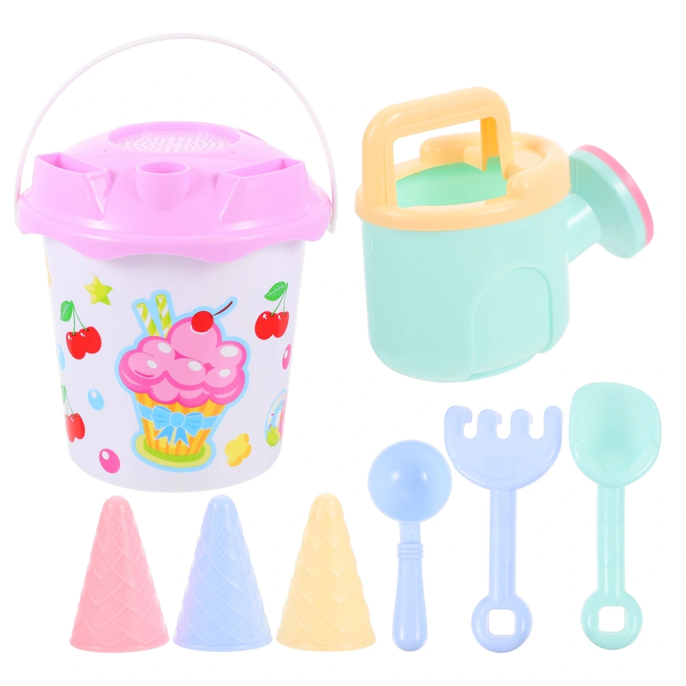 8pcs/Set Child Sand Bucket Interesting Kids Beach Bucket Toy Mini Bucket Toys