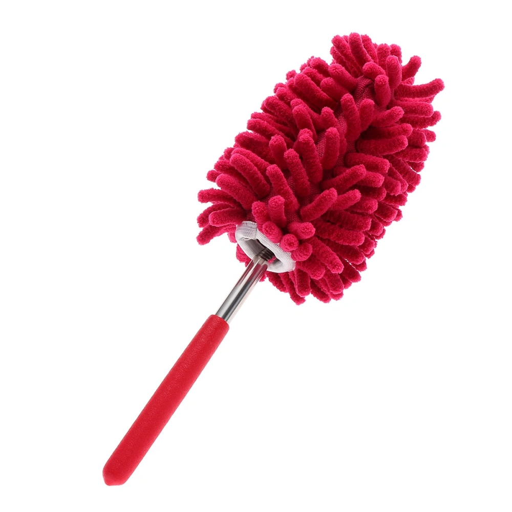 Chenille Microfiber Duster Easy Grip Telescopic Handle for Ceiling Fans Blinds Furniture Shutters (Red)