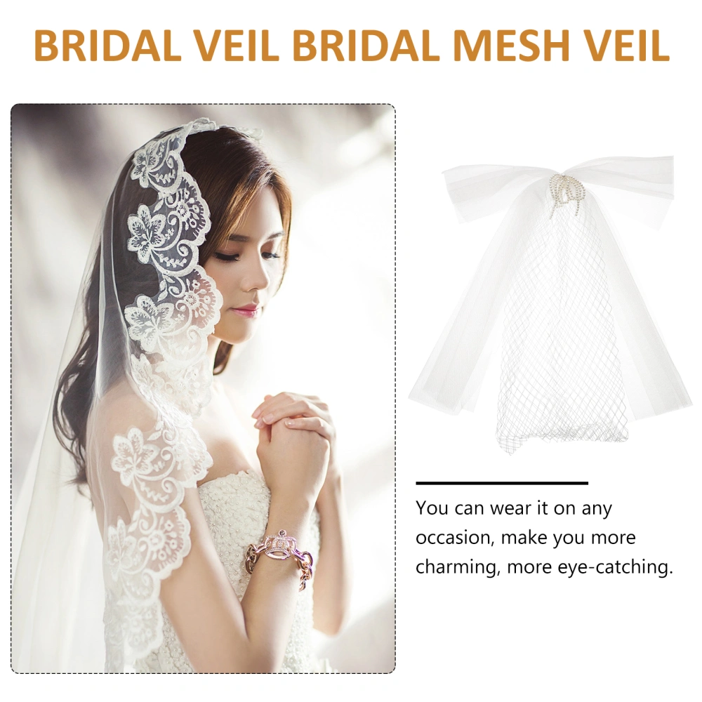 Pearl Veil Elegant Bridal Veil Wedding Headdress Bride Hair Accessories