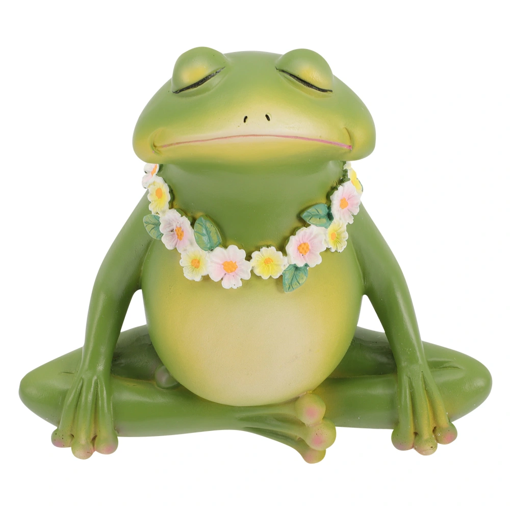 Resin Frog-shape Figurine Adorns Decorative Resin Frog-shape Statue Decor