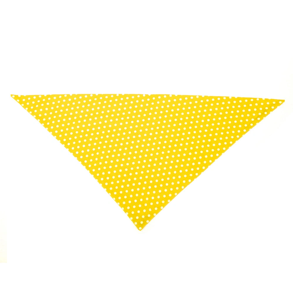 Fashion Triangular Collar Pet Supplies Double Sided Collar Bib Round Dot Saliva Collar (Yellow)