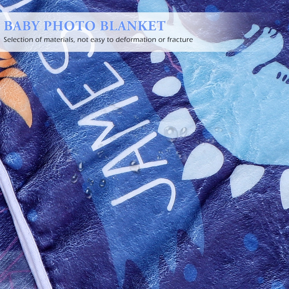 1pc Flannel Monthly Blanket Newborn Milestone Blanket Baby Photography Prop