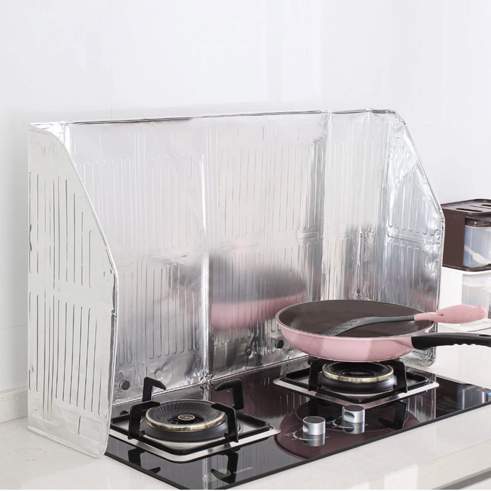 Kitchen Oil Guard Aluminum Foil Gas Stove Shield Oil Splatter Screen Kitchen Tool (120 x 50cm)