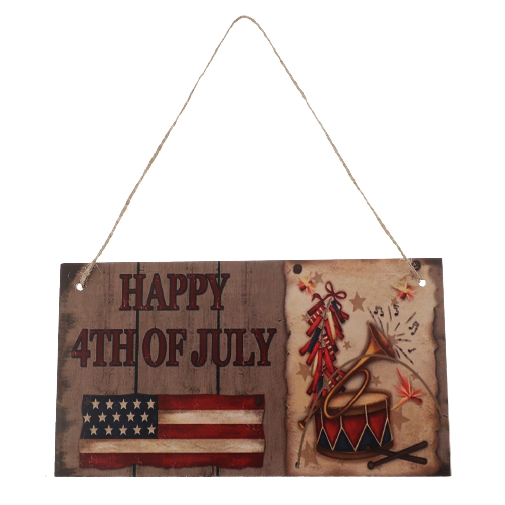 God Bless America Independence Day Wooden America Flag Wall Hanging Plaque Sign