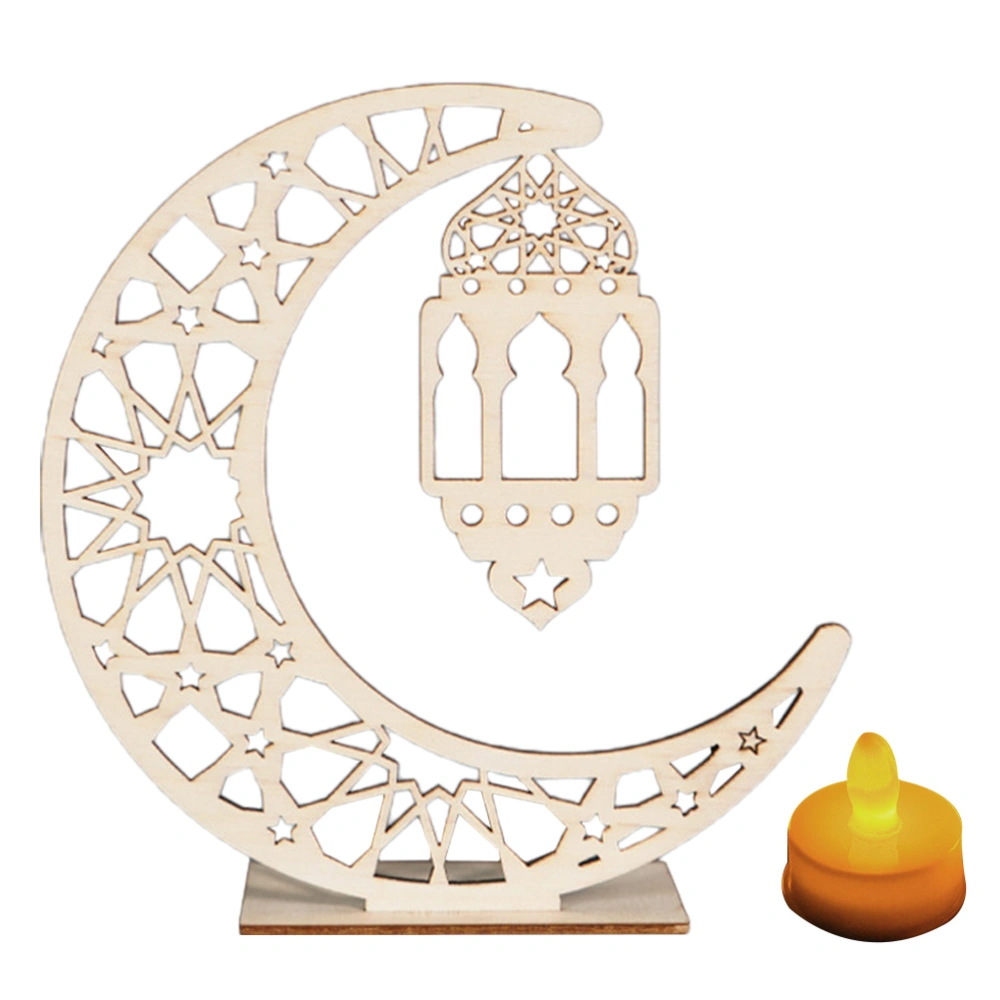 1 set of LED Candle Lamp Muslim Eid Desktop Ornament Festival Decoration