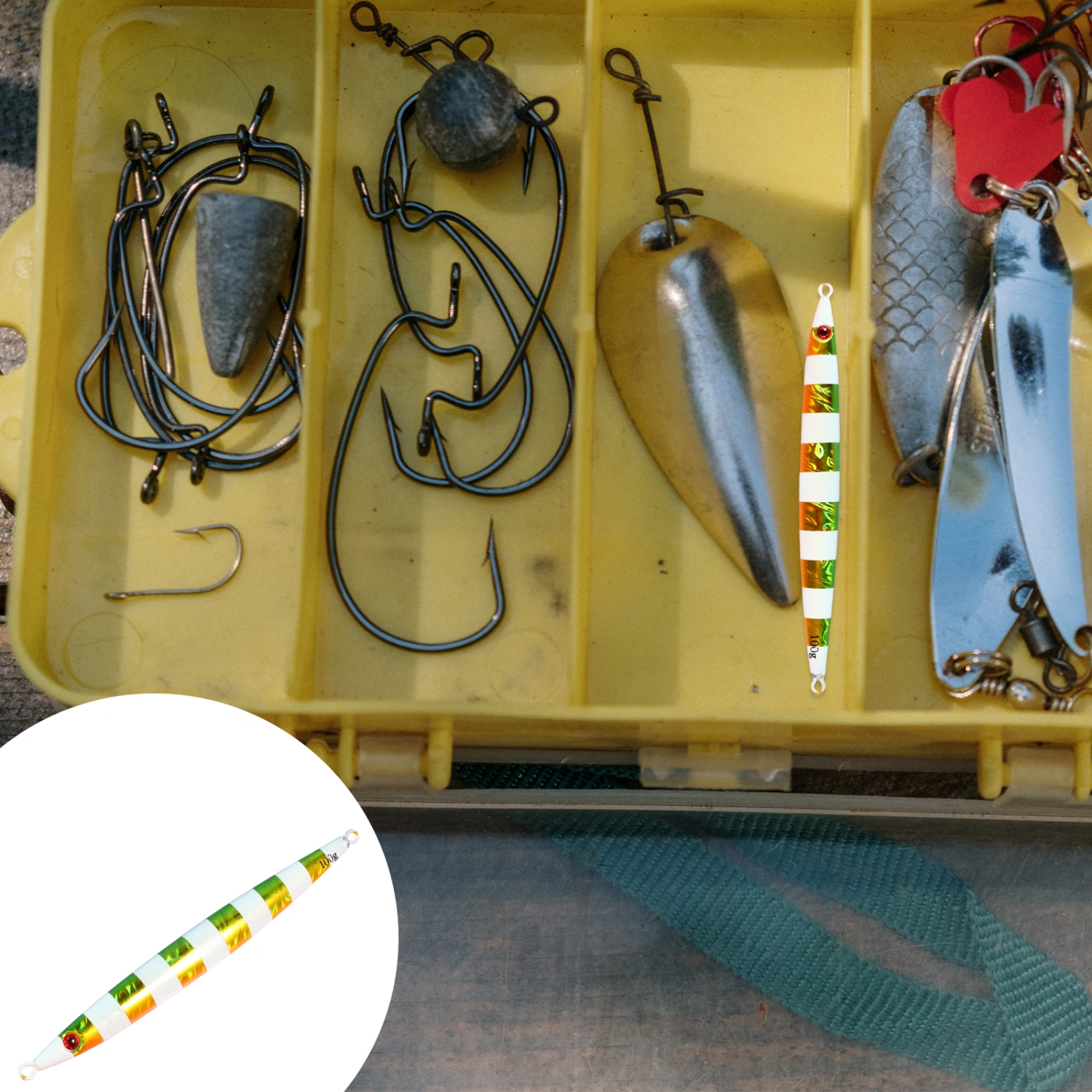 Luminous Fishing Lure 100g Lifelike Fishing Bait for Night Fishing Sea Fishing