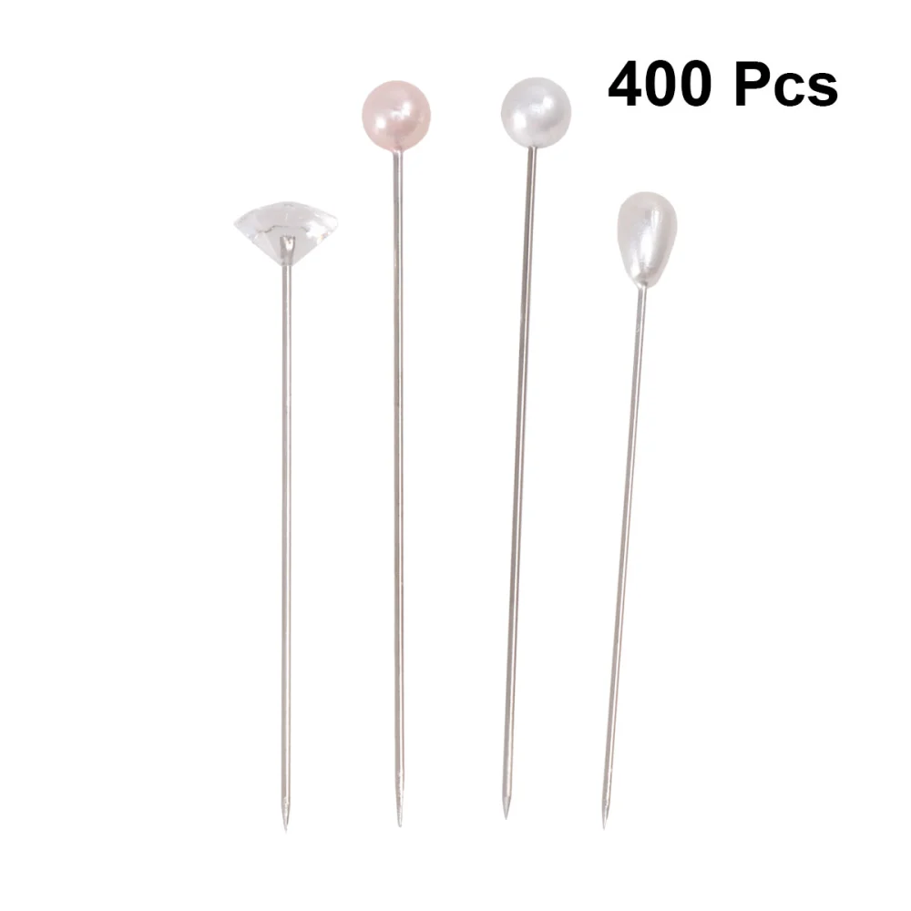 400Pcs Sewing Teardrop Shaped Pearl Locating Stainless Steel Sewing