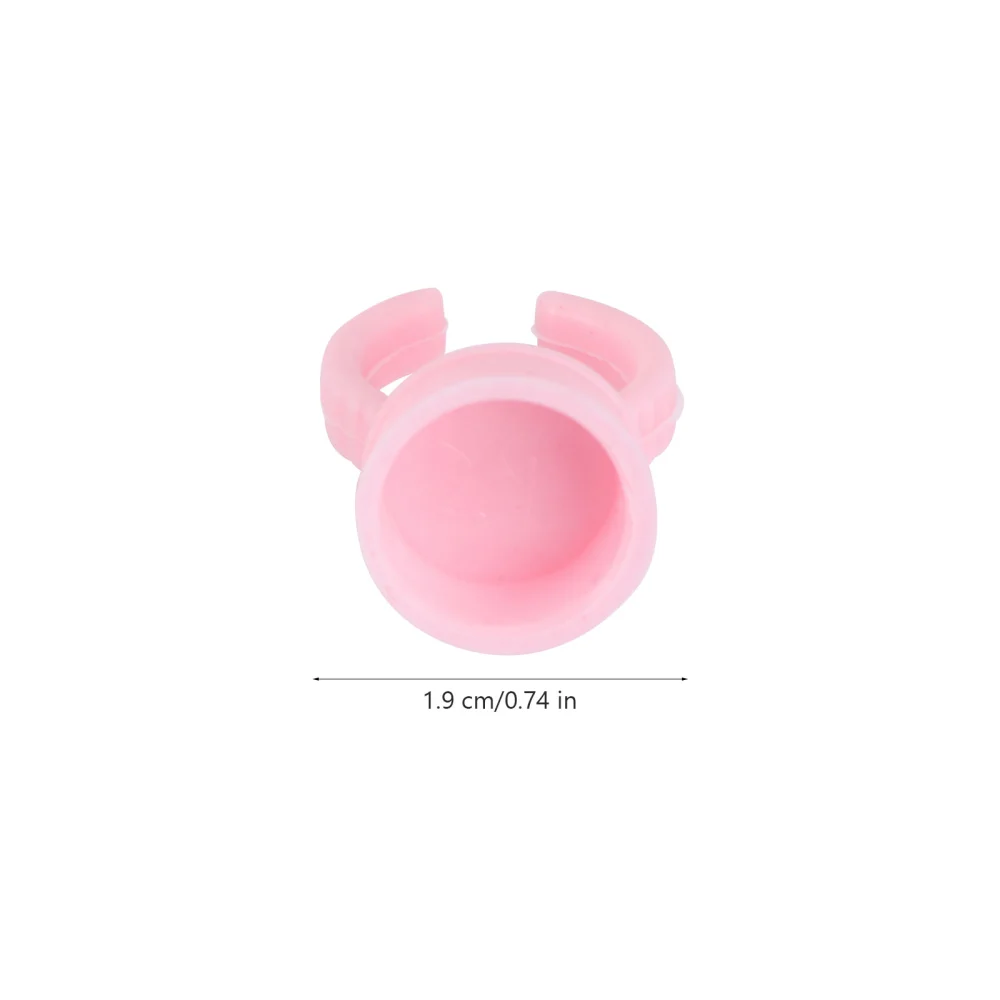 200Pcs Pigment Ring Cup Cup Ring Embroidered Ring Cup Supplies (Pink)