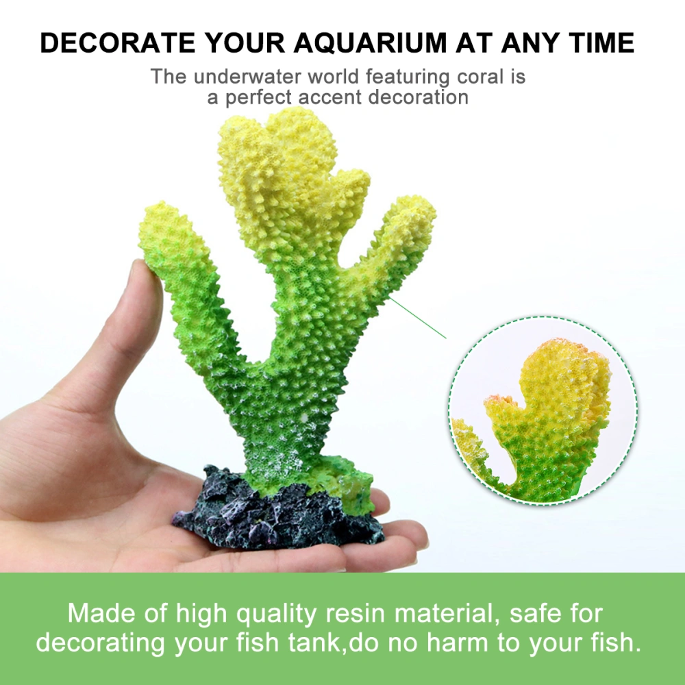 Resin Coral Aquarium Ornament for Fish Tank Supplies Underwater Decoration