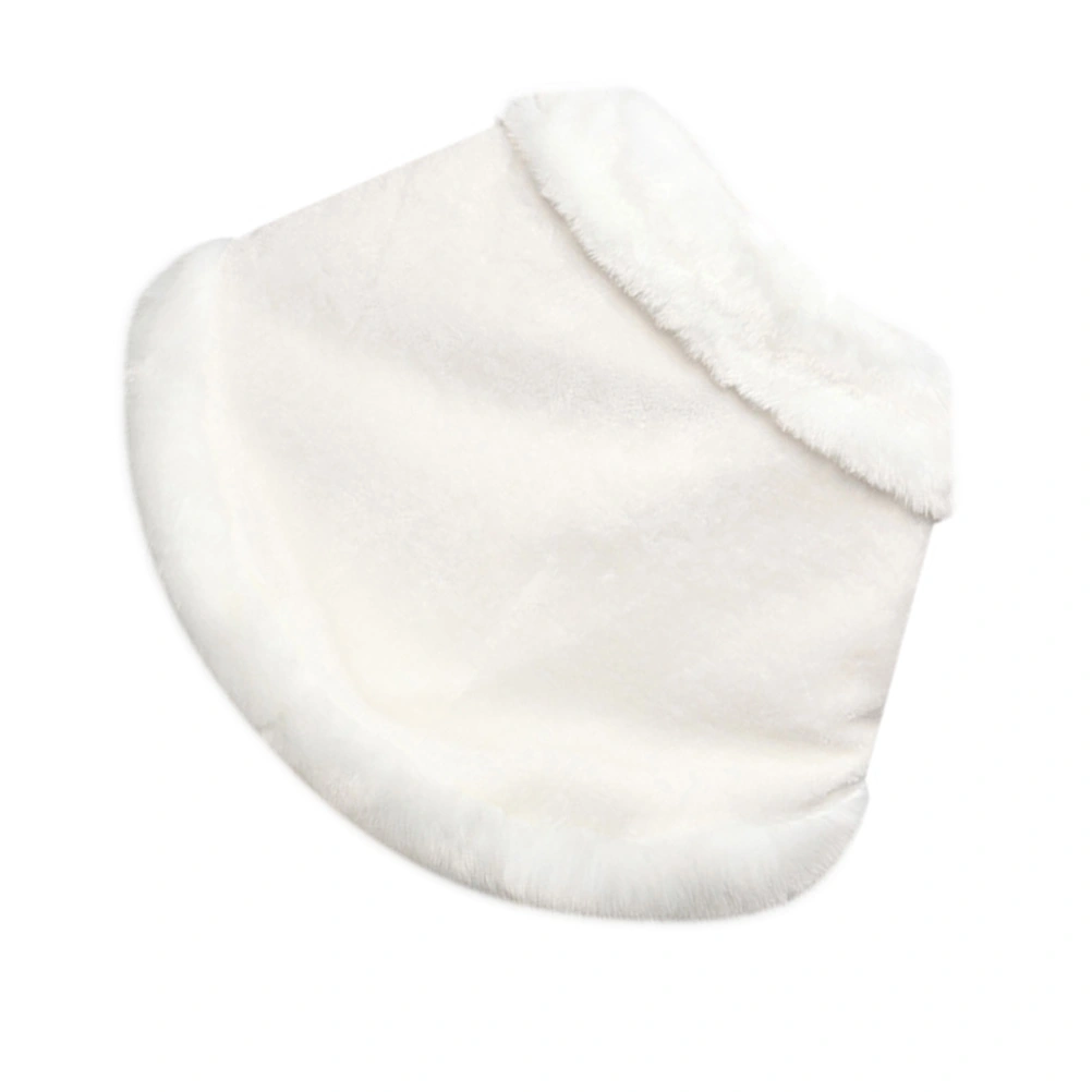 Bride Plush Shawl Winter Warm Cappa Wedding Dress Accessories Bridal Shawl Tippet (White)