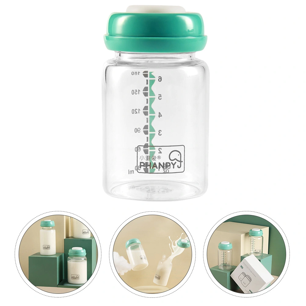 2pcs Portable Clean Glass Safe Nursing Bottle for Infant Mom Outside (Wide Size)
