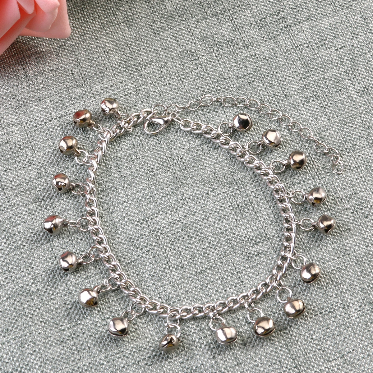 Fashion Women Beach Foot Bead Jewelry Anklet Chain Tassel Ankle (Silver)