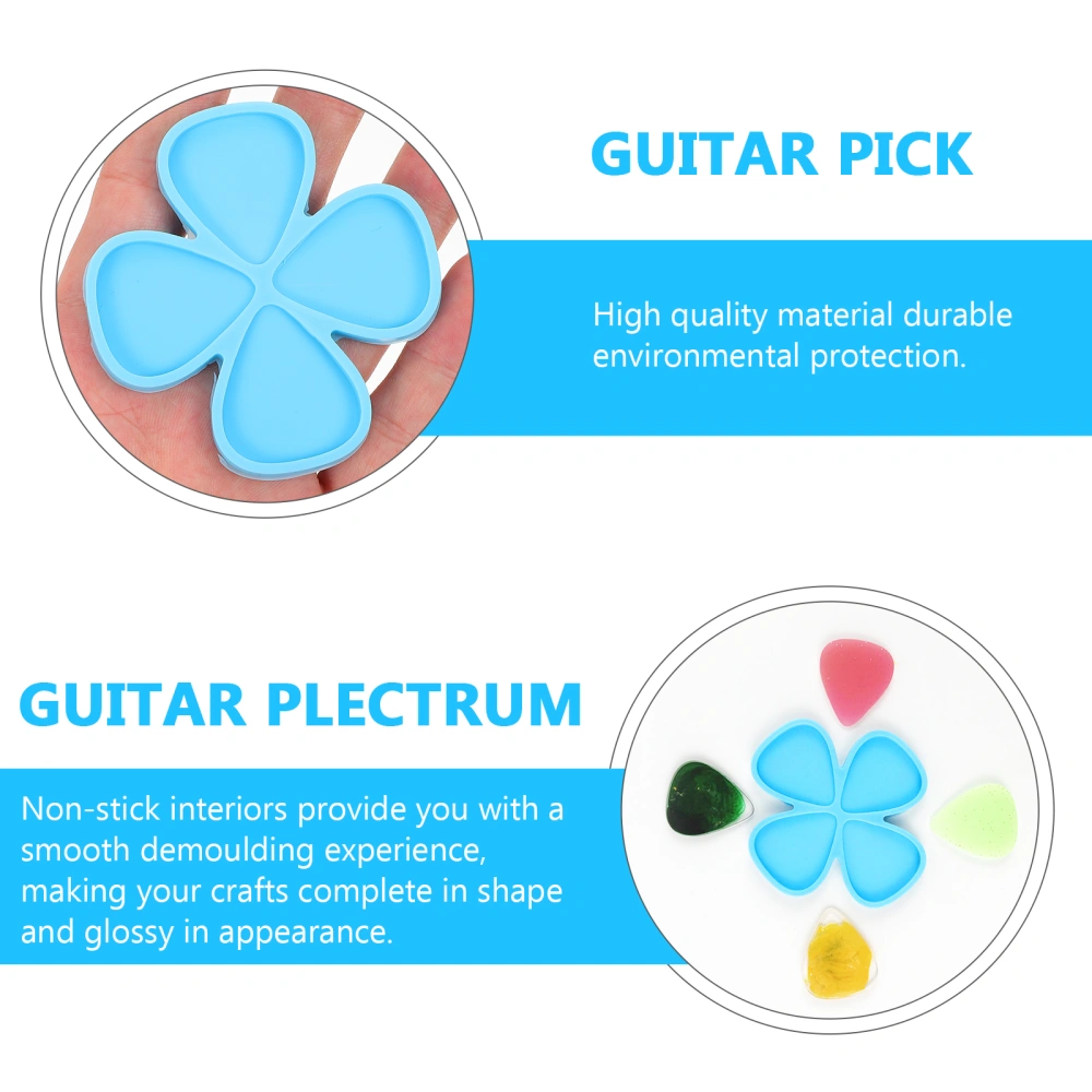 5pcs Epoxy Resin Silicone Mold DIY Handmade Plectrums Craft for Guitar Picks