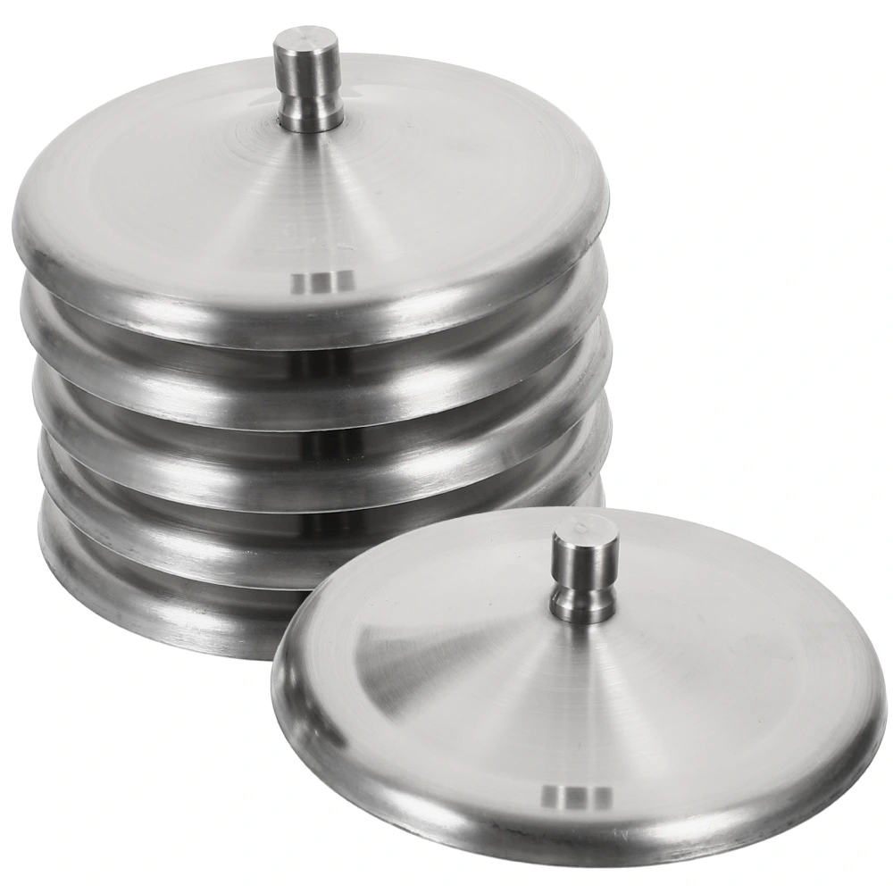 6Pcs Stainless Steel Cup Lids Dustproof Mug Lids Corrosion-resistant Cup Lids Round Cup Covers