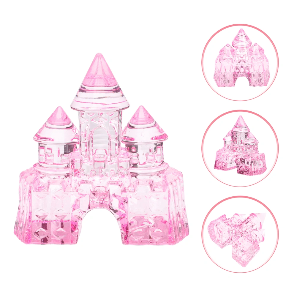 Children Crystal Castle Toy Acrylic Castle Adornment Girls Birthday Gift