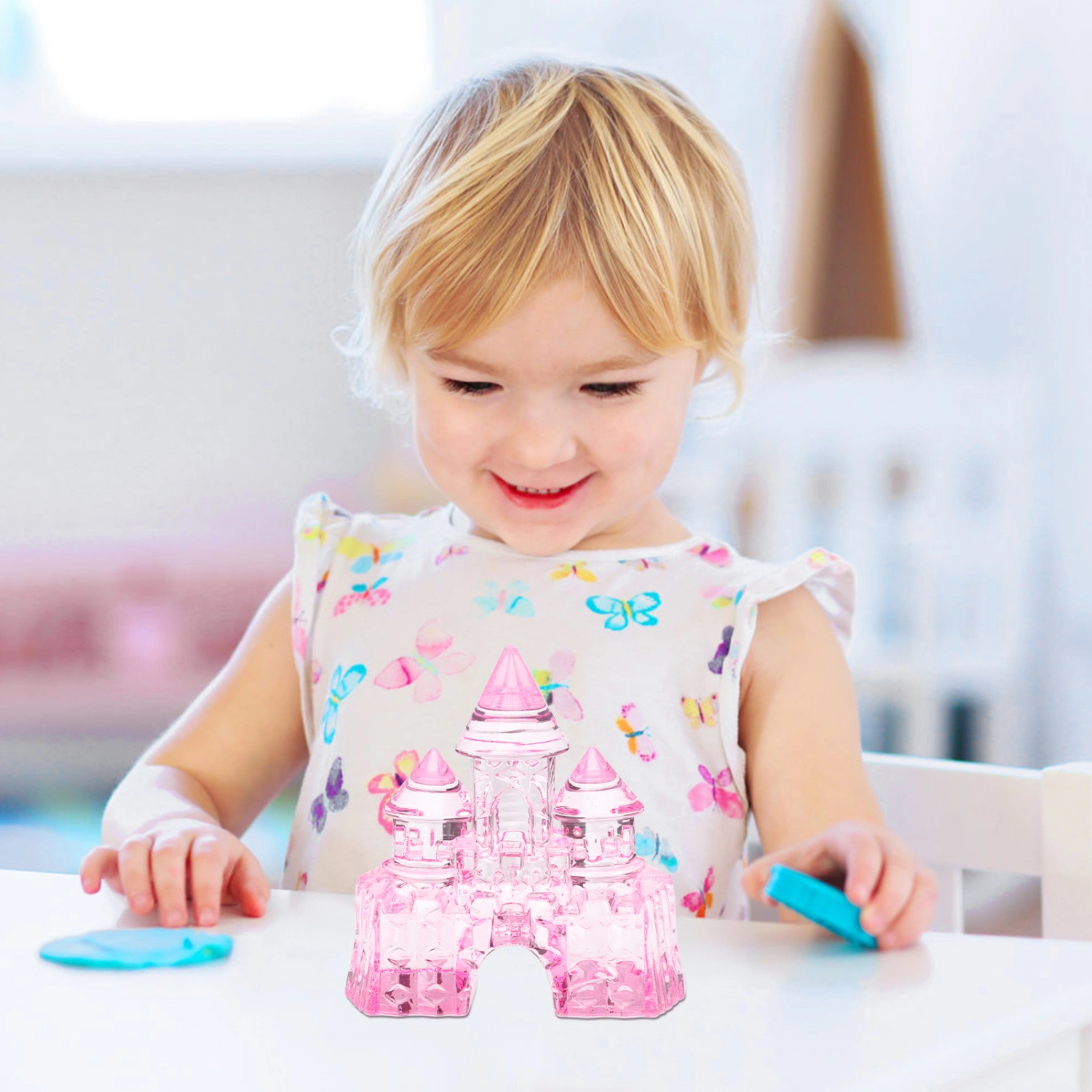 Children Crystal Castle Toy Acrylic Castle Adornment Girls Birthday Gift
