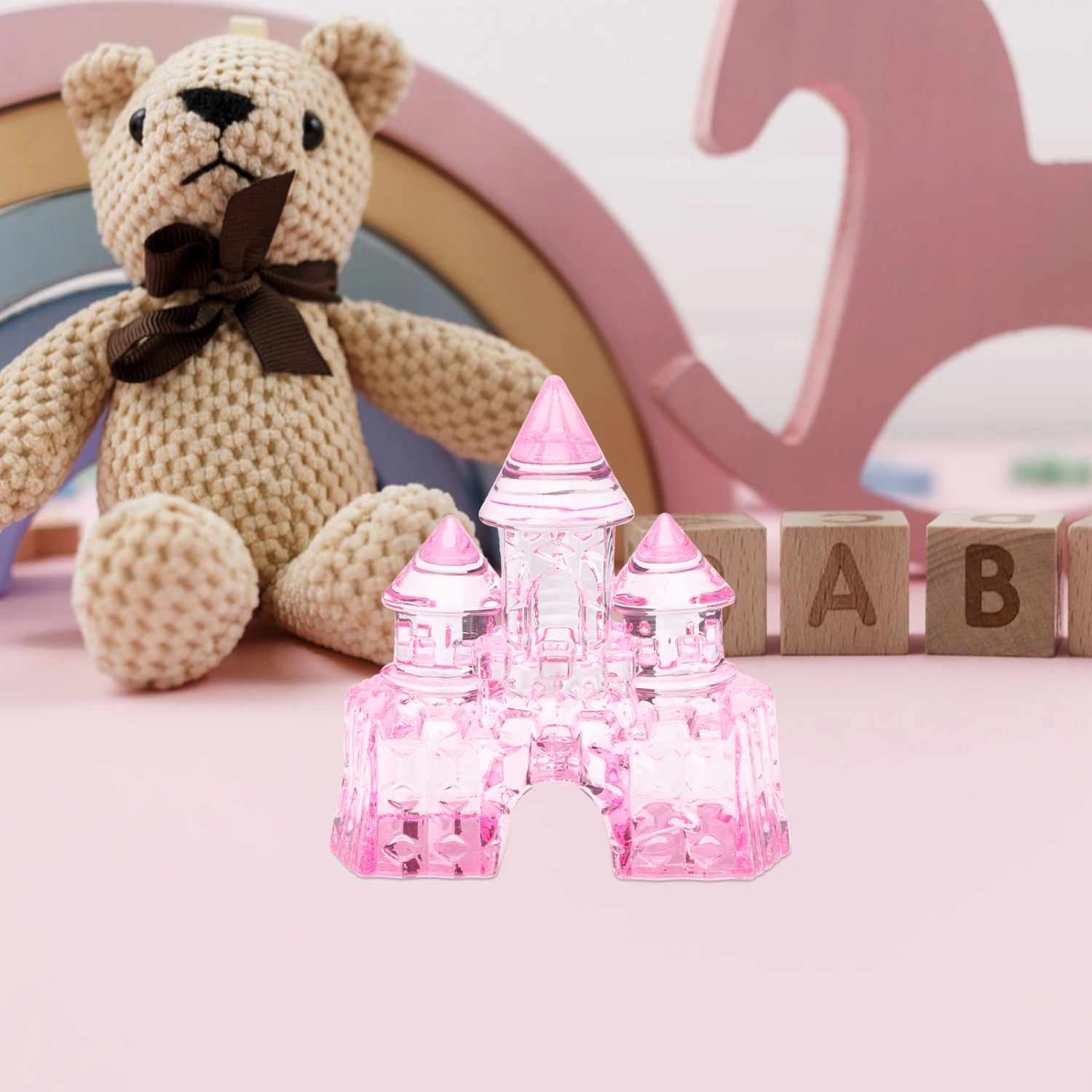 Children Crystal Castle Toy Acrylic Castle Adornment Girls Birthday Gift