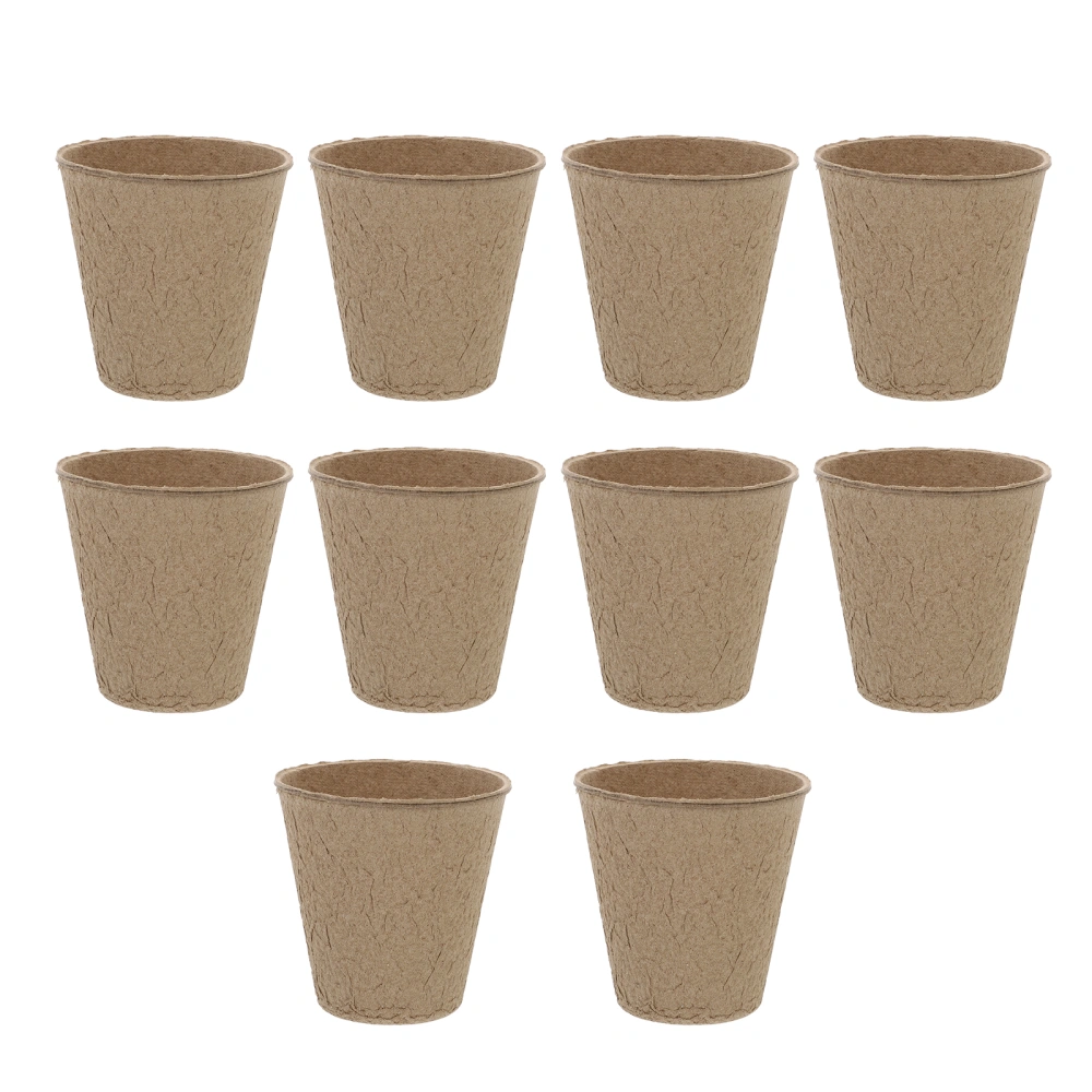 10pcs Planting Starter Paper Pots Biodegradable Flowerpots Garden Flower Pots