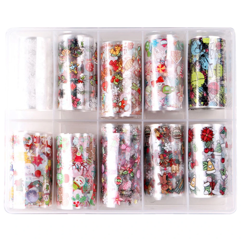 1 Set of Christmas Nail Transfer Sticker Xmas Symbols DIY Nail Art Adhesive Stickers