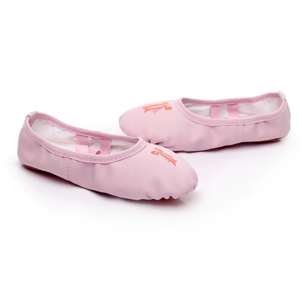 1 Pair Sole Ballet Shoes Ballet Dance Practice Shoes Elastic Yoga Ballet Shoes Creative Paws Dancing Shoes for Kids Wearing (Pink Size 29)