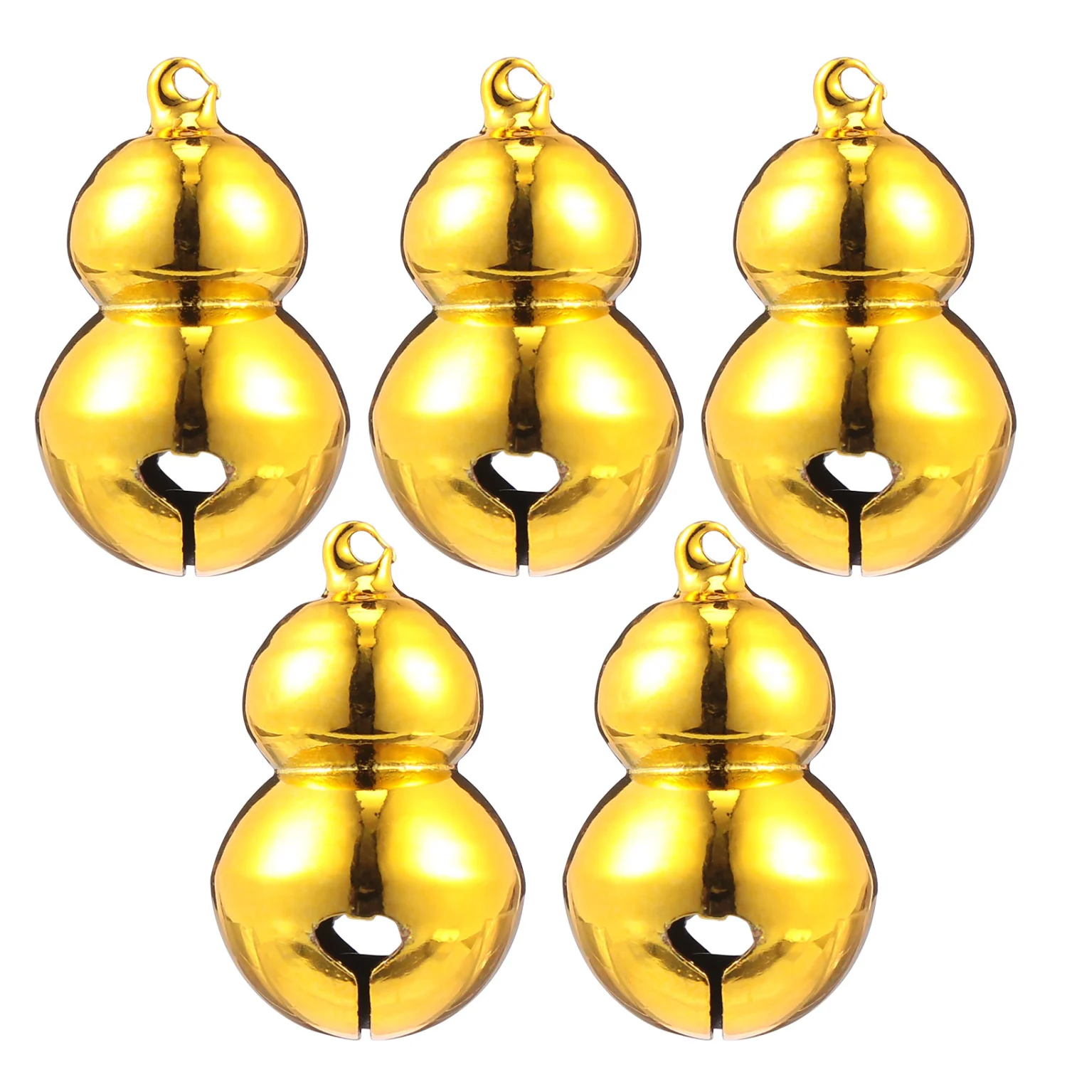 5Pcs Pet Bells Gourd Shape Bells Pet Collar Pendants Christmas Jingle Bells