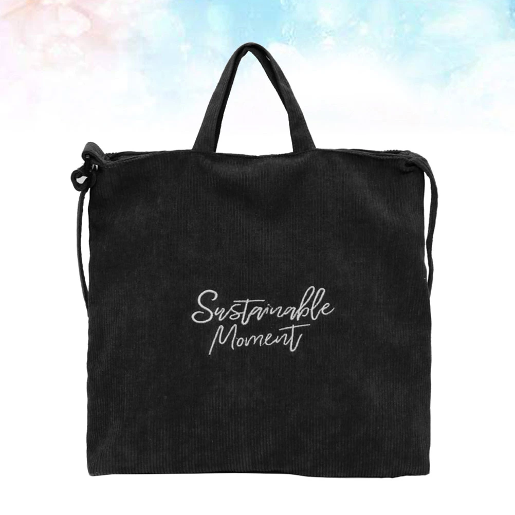 Black Retro Handbag Fashion Embroidery Shoulder Pouch Large Capacity Crossbody Bag Durable Shopping Bag Portable Lady Outdoor Tote Bag