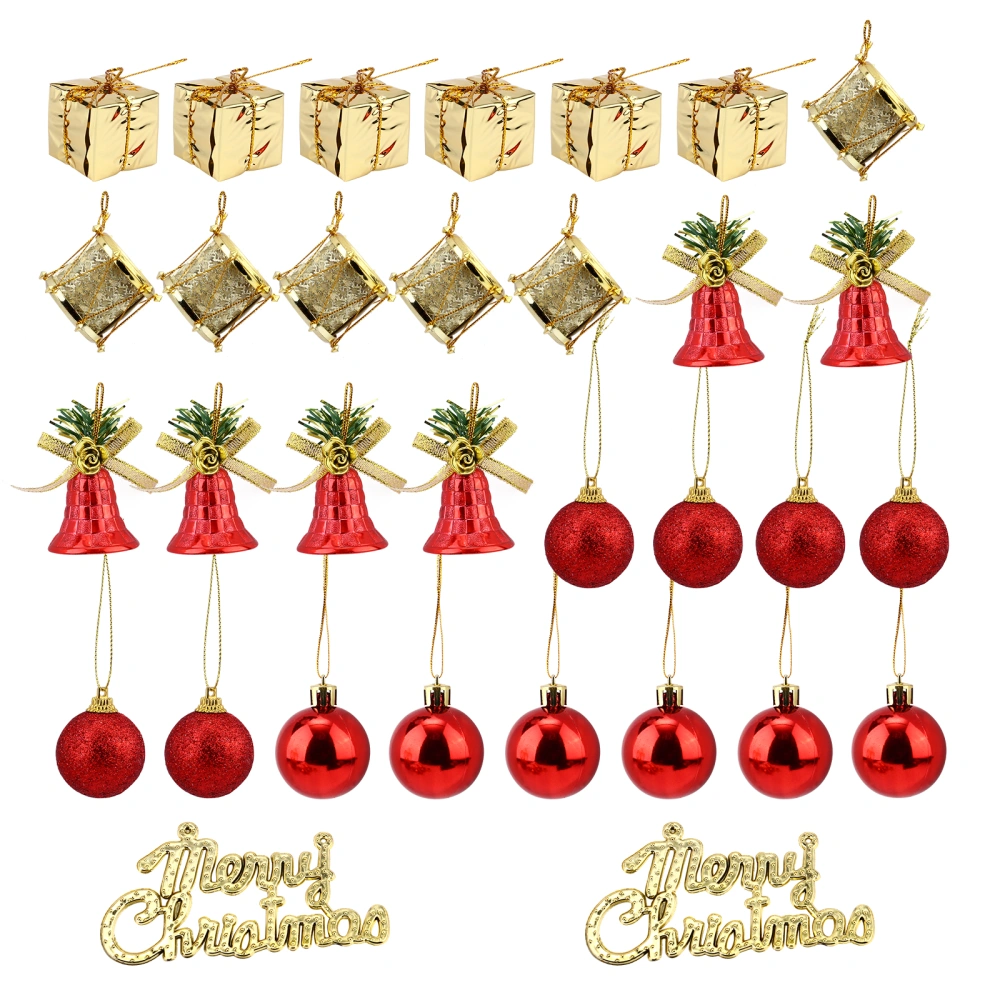 32pcs Christmas Tree DIY Hanging Ornaments Festive Party Pendant Decoration