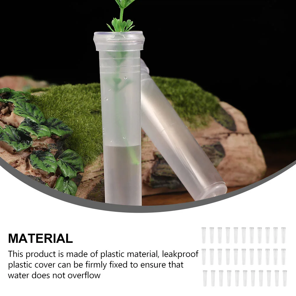 100Pcs Plastic Culture Tubes Durable Flower Growing Tubes Florist Supplies