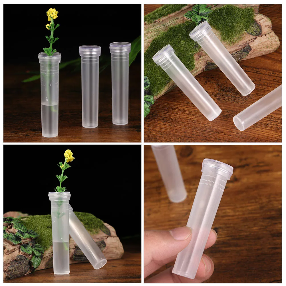 100Pcs Plastic Culture Tubes Durable Flower Growing Tubes Florist Supplies