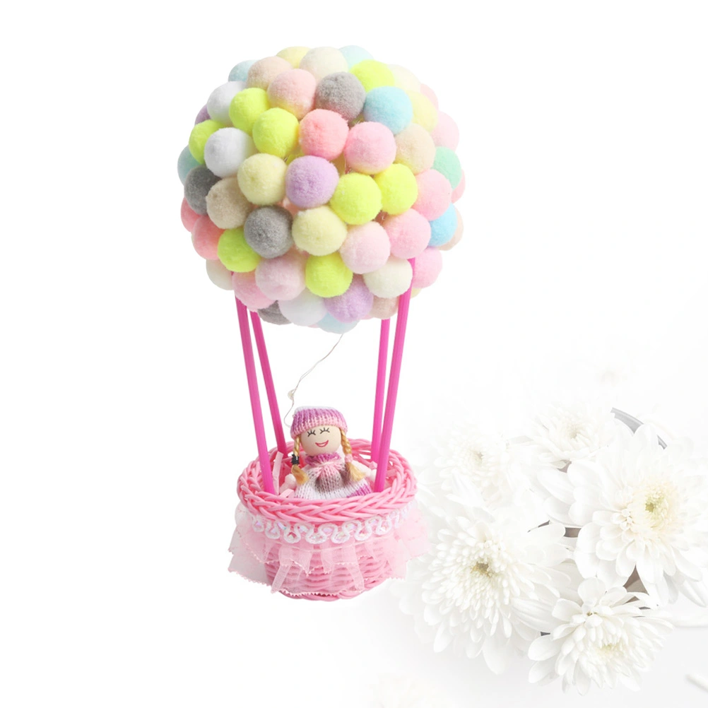 DIY Night Light Adorable Air Balloon Lamp Decoration Light Romantic Ornament for Wedding Decoration (Pink)