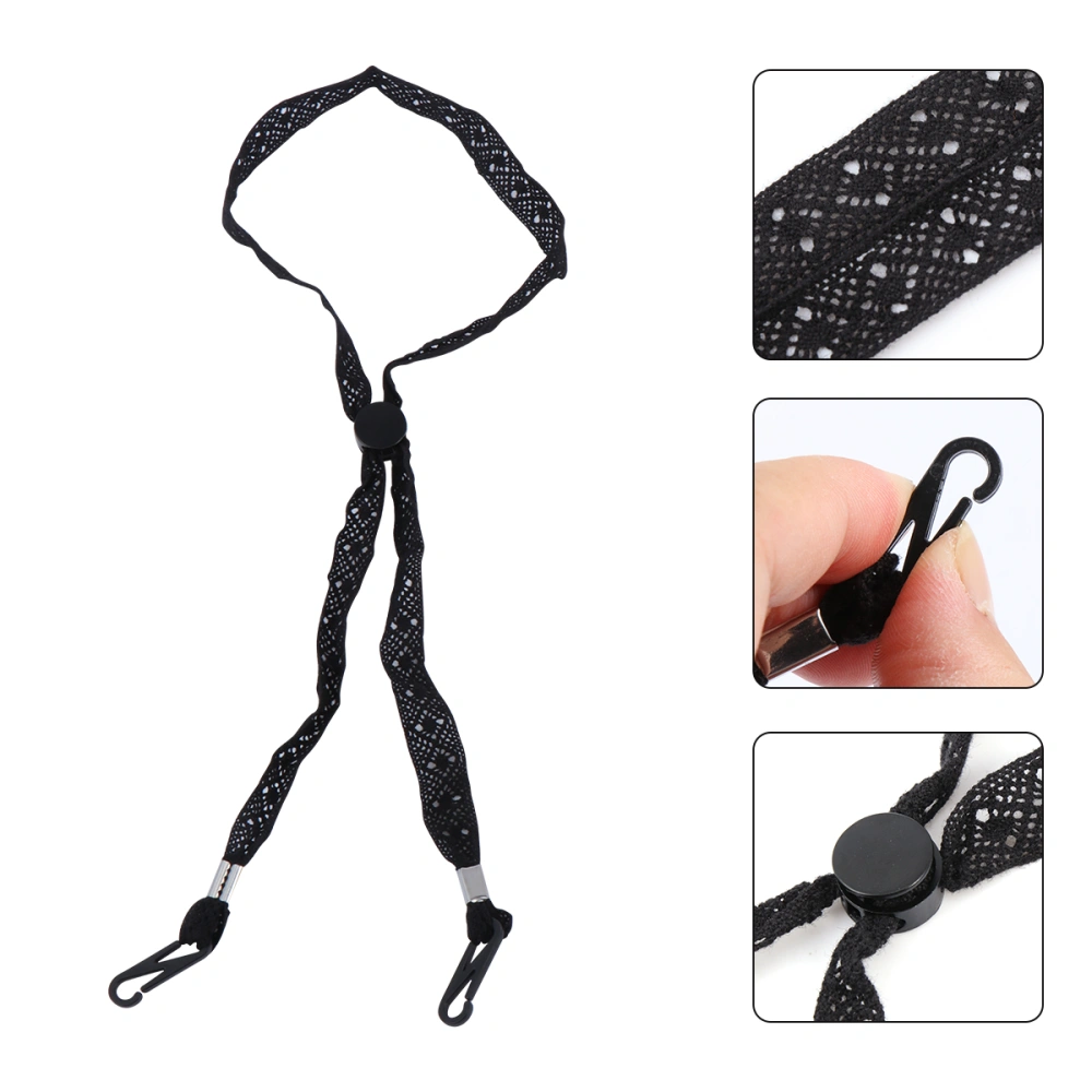 2PCS  Practical Adjustable Hat Mask Strap Clips Retainers Strap with Clips