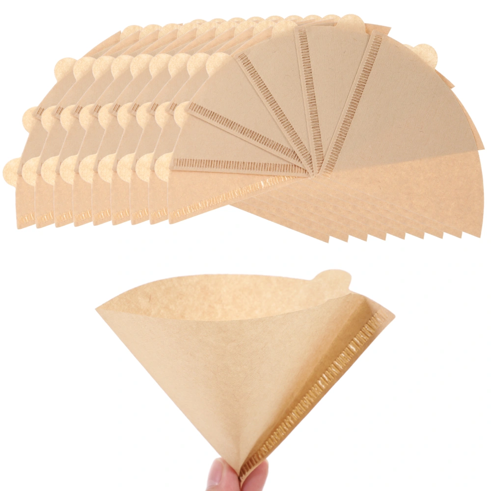 100Pcs Coffee Cone Filter Coffee Filtering Paper Espresso Cone Filter Paper Coffee Filter Holder