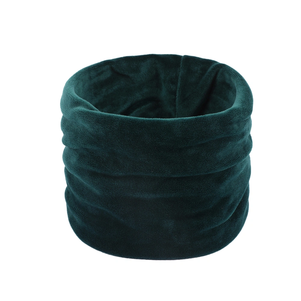 Winter Outdoor Scarf Cold Protection Scarf Creative Fashion Windproof Neck Warmer Circle Collar Scarf for Man Women (Dark Green)