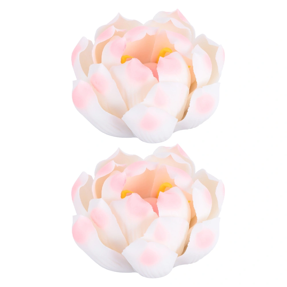 2pcs Pink Lotus Incense Burner Ceramic Lotus Aroma Furnace Ceramic Ornament