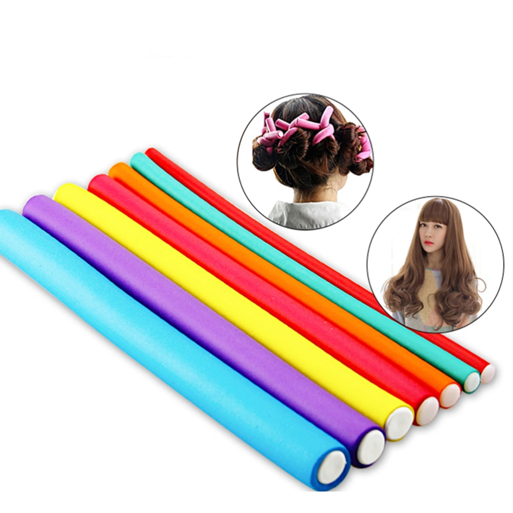 20pcs Universal Hair Curling Flex Rods Multifunction Cold Wave Hair Curler Hair Roller Sticks (NO.2, 1.8mm) (Random Color)