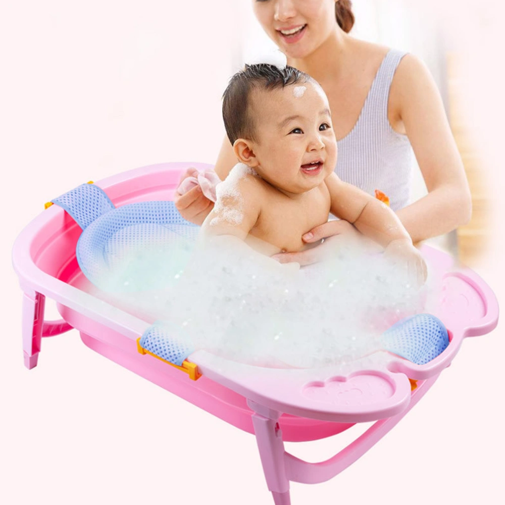 Baby Bath Seat Infant Bathing Support Mat Cushion Adjustable Baby Shower Net