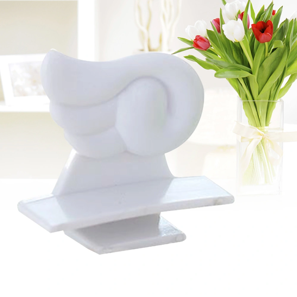 Fashion Enlive Portable Toilet Anti-dirty Cover Toilet Seat Cover Lifter Seat Lid Avoid Touching Wings Shape(White Color)