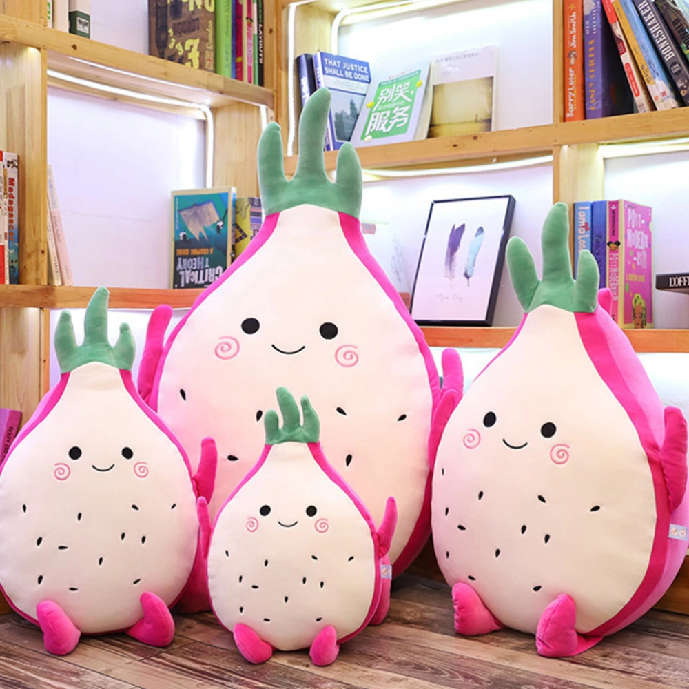 Dragon Fruit Plush Pillow Stuffed Toy Animal Food Pitaya Cushion Doll Plushie Toys for Baby Kids (85cm 1.5kg)