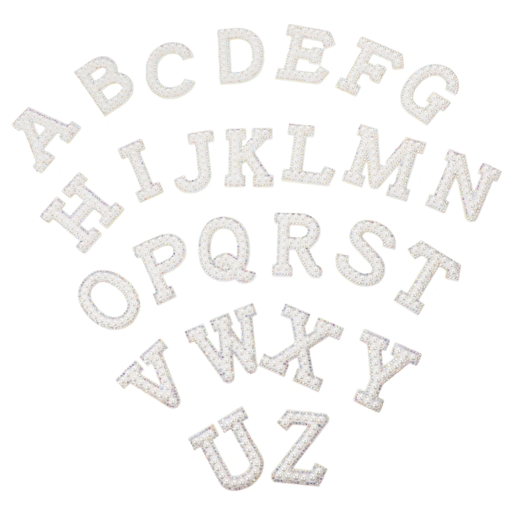 1 Set of Decorative Iron On Letters English Letter Patches Clothing Iron On Patches