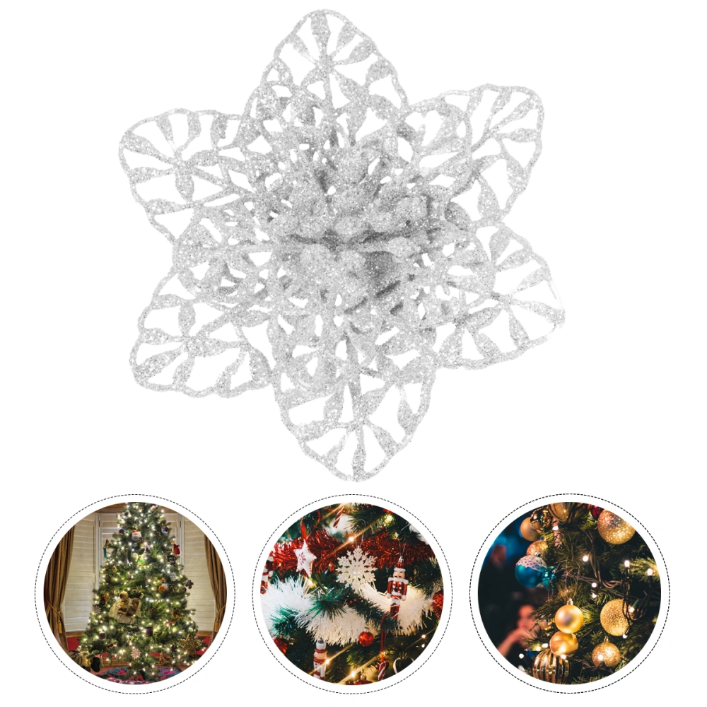 10pcs Christmas Tree Decor Plastic Flower Party Artificial Flowers Xmas Tree Kit