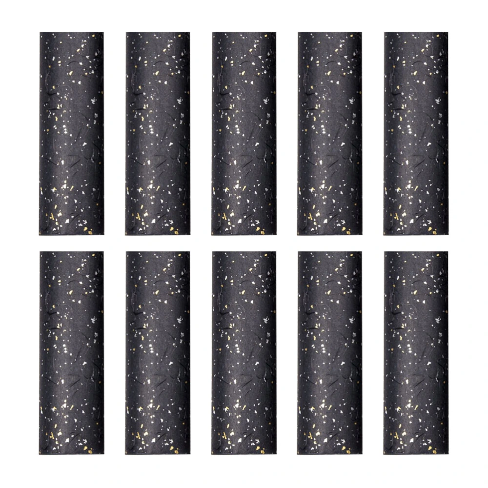 10 Sheets Waterproof Gift Wrapping Paper Bouquet Packaging Wrap Paper DIY Papercraft for Wedding Birthday Flower (Black)