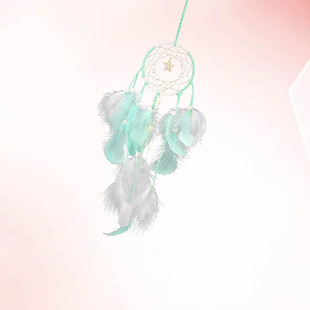 1PC Dreamcatcher Night Lamp Feather Pendant Hanging Ornamnet Decor for Bedroom