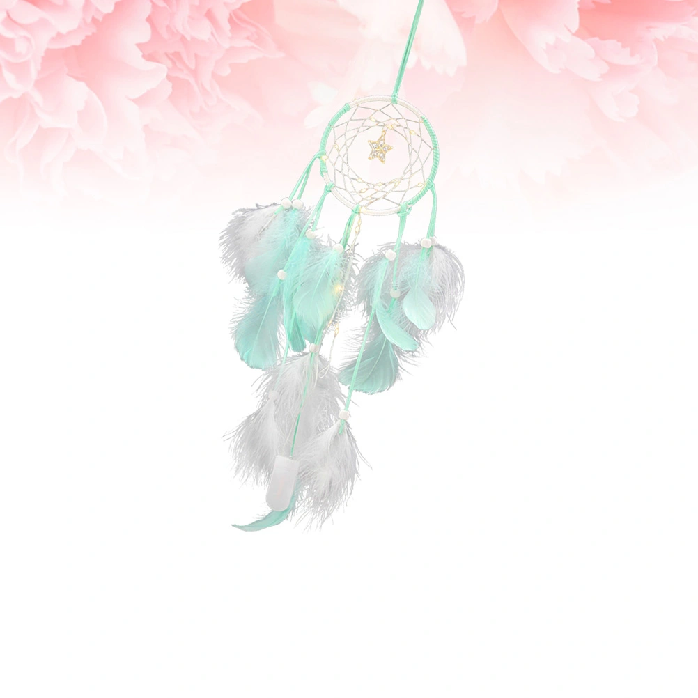 1PC Dreamcatcher Night Lamp Feather Pendant Hanging Ornamnet Decor for Bedroom