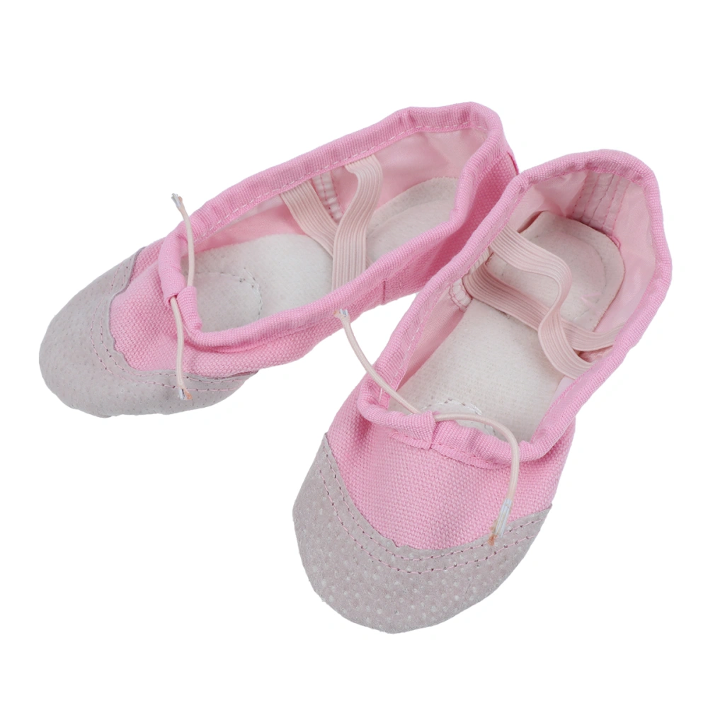 Non-slip Ballet Shoes with Soles Durable Dancing Shoes for Children Adults Pink Kids Style Size 34