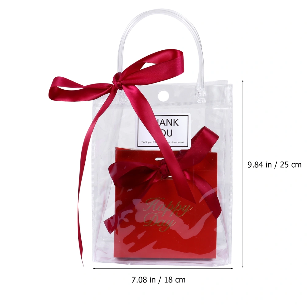 6pcs Portable Wedding Tote Bags Package Bags Pouches with Candy Box