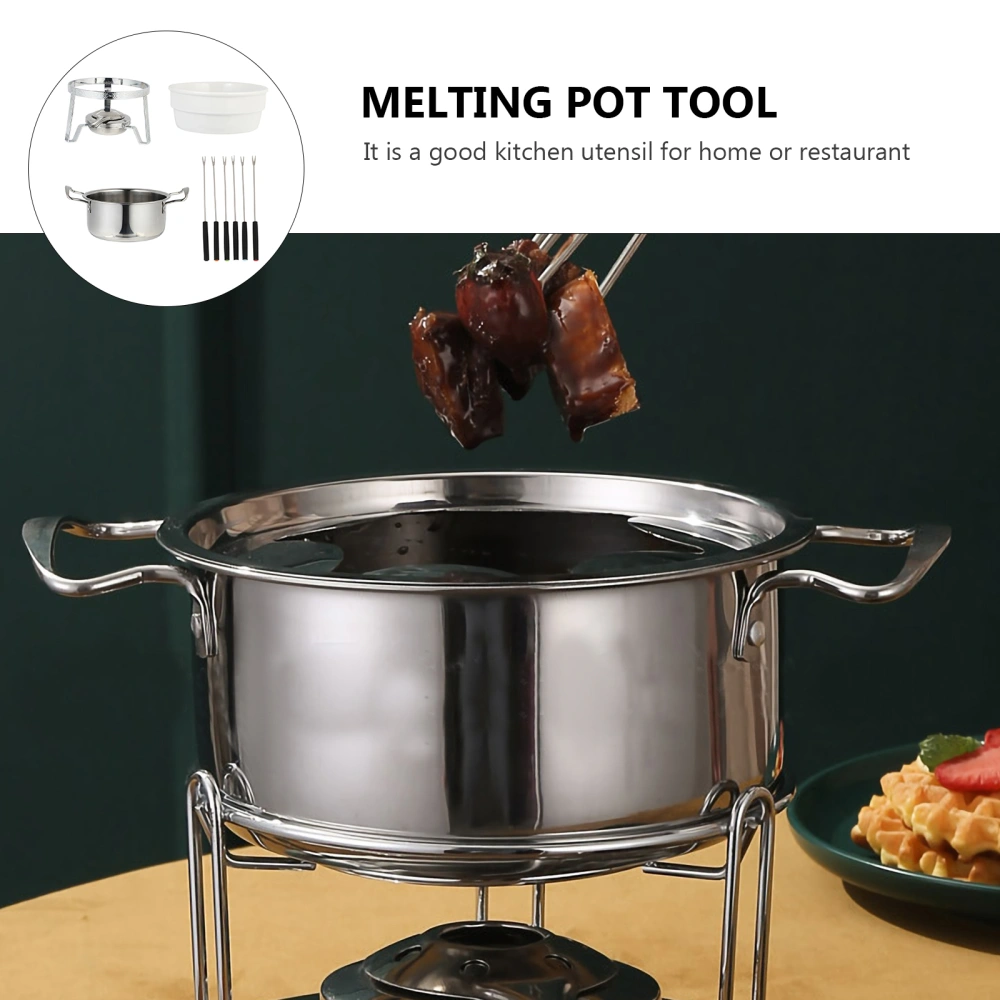 1 Set Stainless Steel Chocolate Melting Heating Stove Hot Pot (Assorted Color)