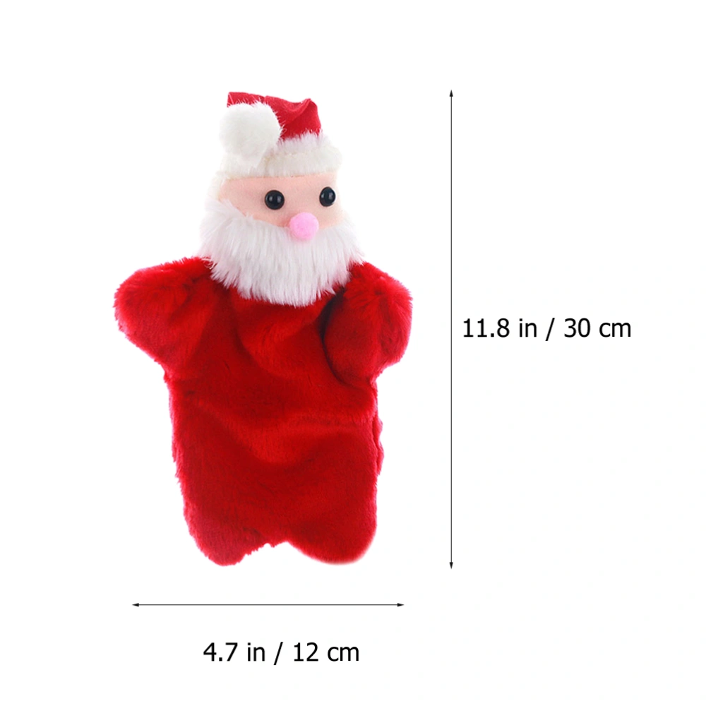 1Pc Christmas Finger Toy Adorable Puppet Toy Mini Santa Finger Doll Plaything