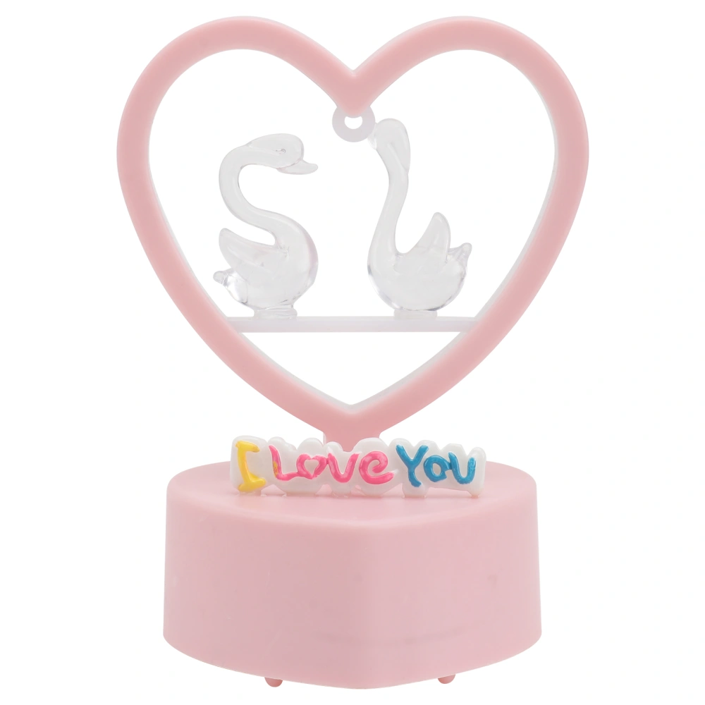 1Pc Lovely Bedside Lamp Decorative Night Lamp Valentine's Day Lamp Gift (Pink)