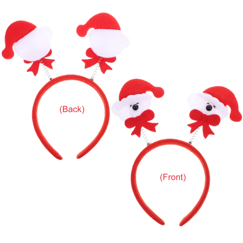 5Pcs Christmas Design Headbands Lovely Festival Hairbands Accessories (Red)