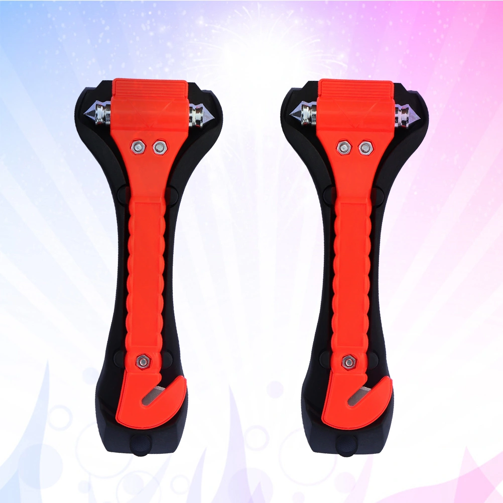 2pcs Emergency Hammer Multi Function Emergency Hammer Life Saving Escape Emergency Hammer with Bracket